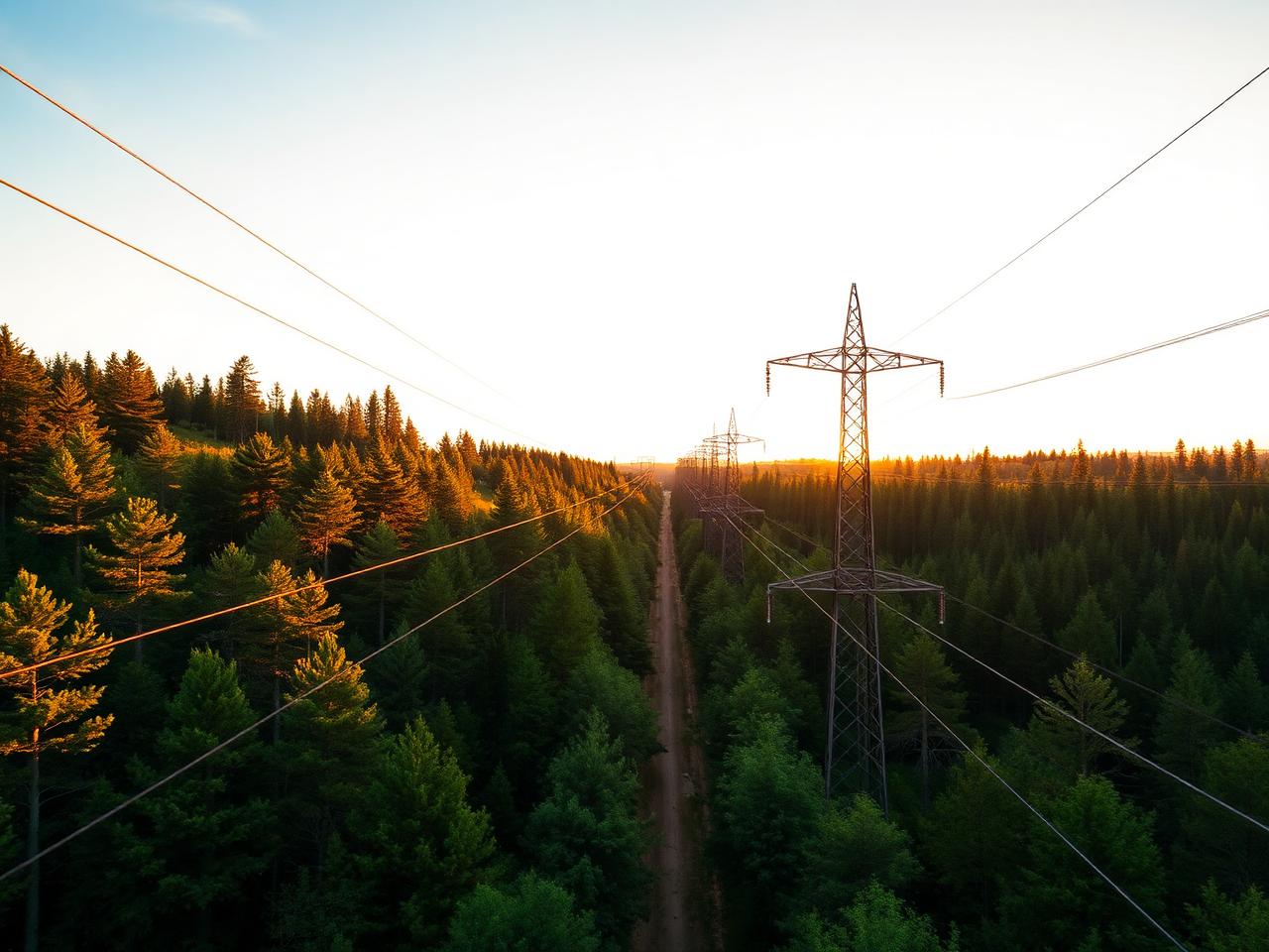 Cleared utility corridor